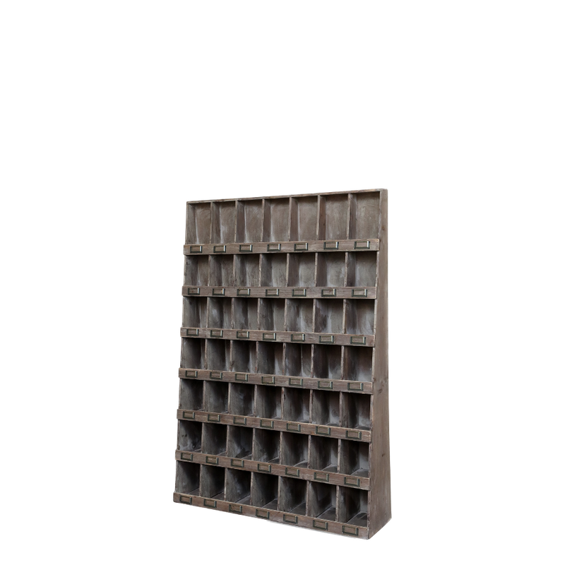 Now, just how useful is this? A sorter to sort your life out! At four feet high, this sorter has 49 compartments and it is finished in natural pine wood. 