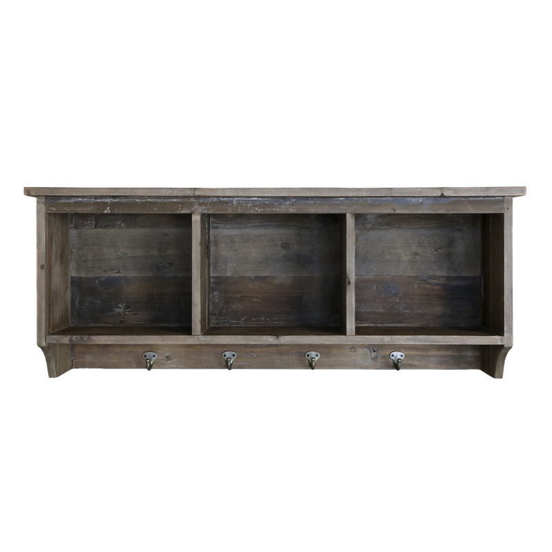 Keep your bits and pieces organised with this natural fir wood wall rack