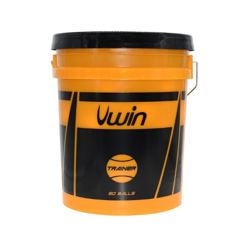 60 Trainer Tennis Balls in a bucket. 