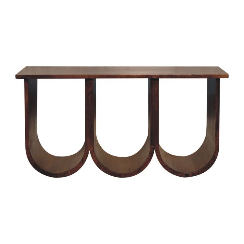 Scandinavian design at its best with this attractive coffee table in a chestnut finish.
