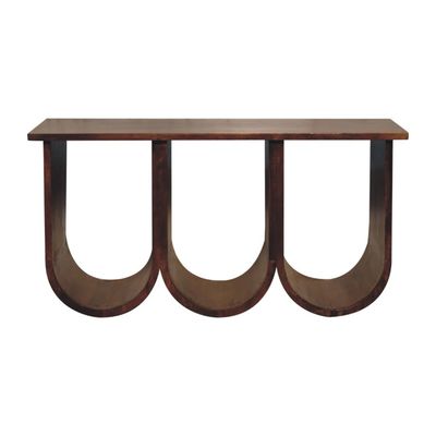 Scandinavian design at its best with this attractive coffee table in a chestnut finish.
