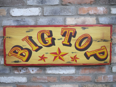 Ringside Big Top Wooden Sign