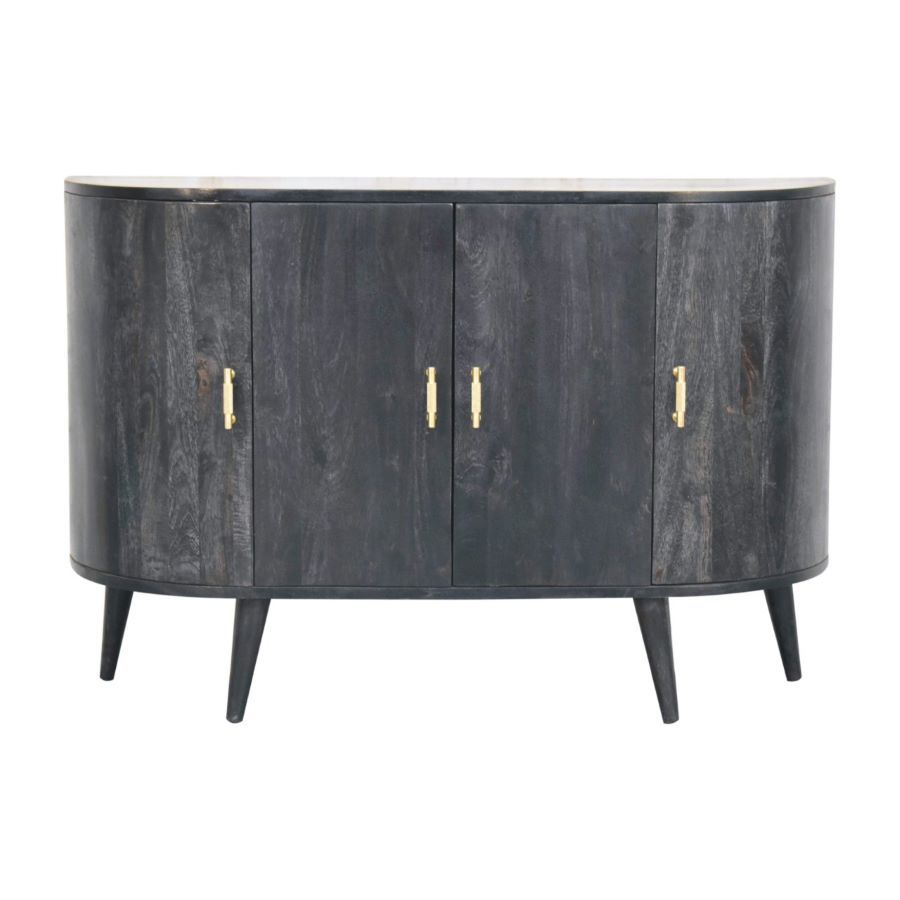 In an Ash Black finish, the style of this cabinet suits most home decor.