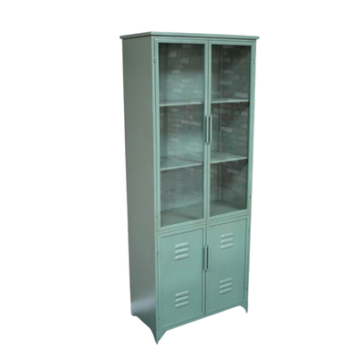 The Ashby has two glass display doors, and on the lower part there are two industrial style metal doors