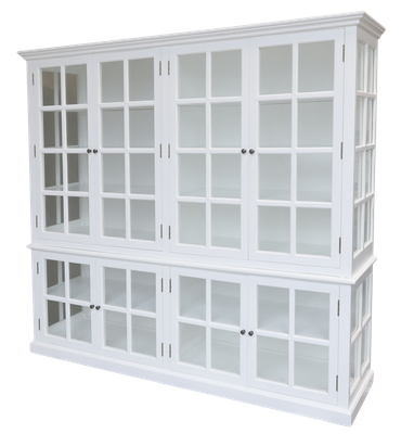 Rouen Large Display Cabinet - White