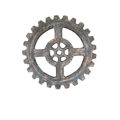 Single Cross Spoked Cog Wall Art