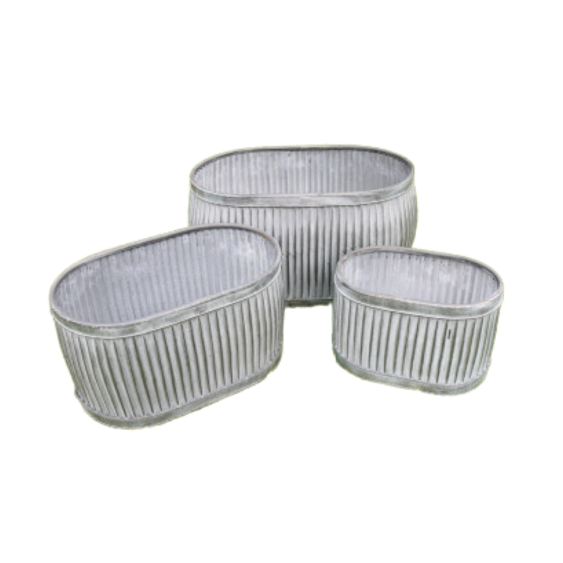 In a classic design, these Bodium Tub planters will add quality to your garden
