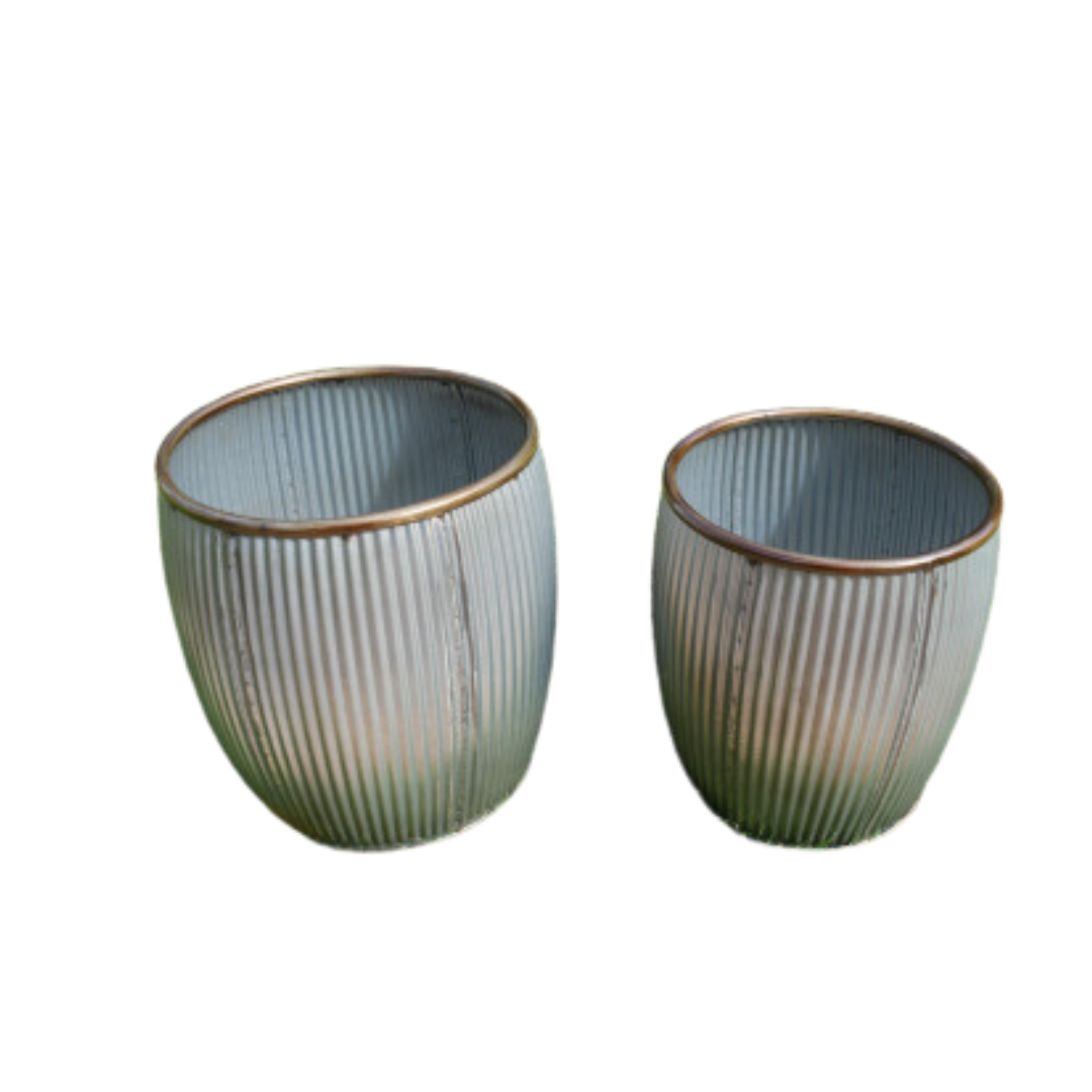 Made from metal, these are top of the range garden planters, and will add class to your patio.