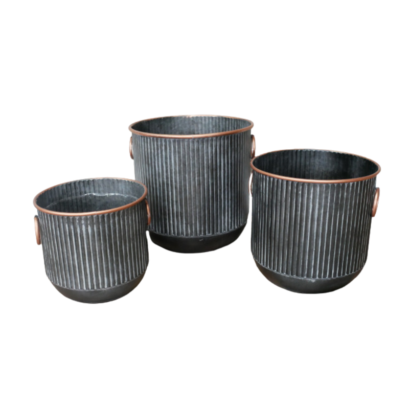 A set of three Bijou Planters with a design that will suit any decor