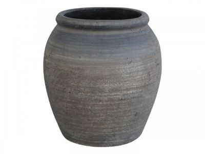 Rustic Hand Made Vase in Dark Finish
