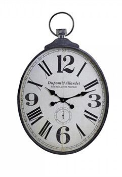 Oval Black Clock