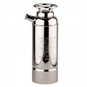 Quality Silver Finish Fire Extinguisher Styled Cocktail Shaker