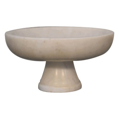 White Marble Fruit Bowl on Central Stand