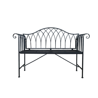 Black Metal Design Garden Bench
