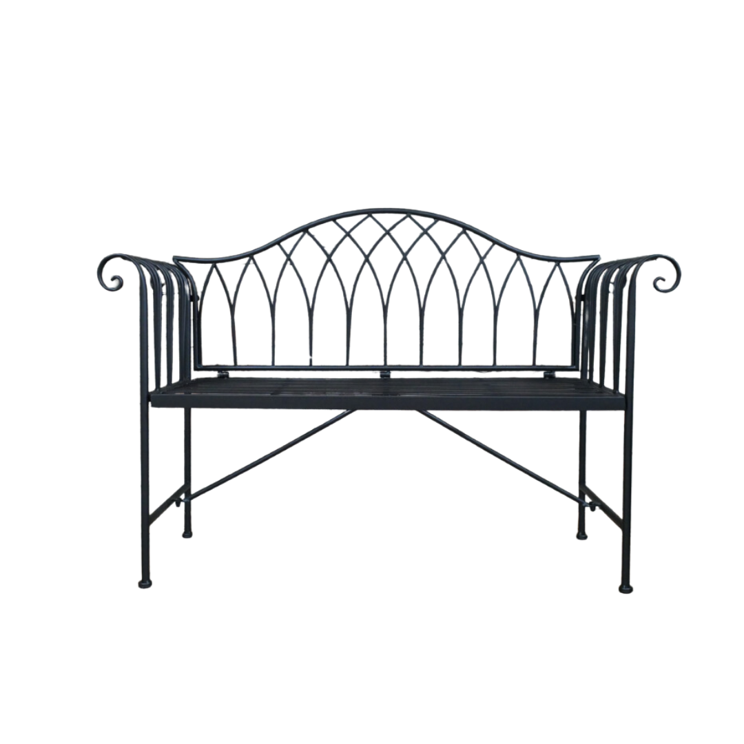 The Seine Bench has certainly got that French look to it. Black finish and made from metal