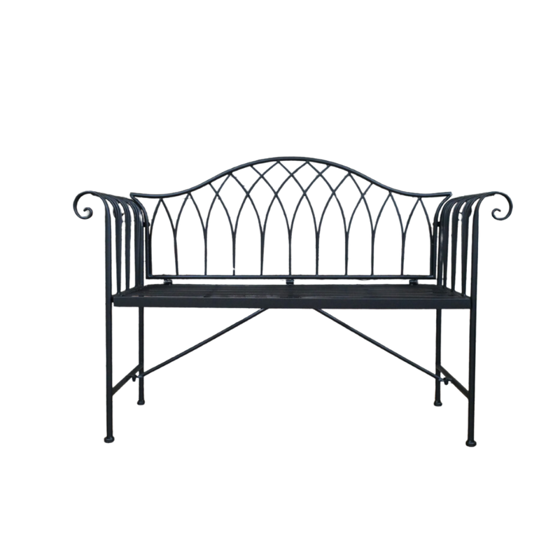 The Seine Bench has certainly got that French look to it. Black finish and made from metal