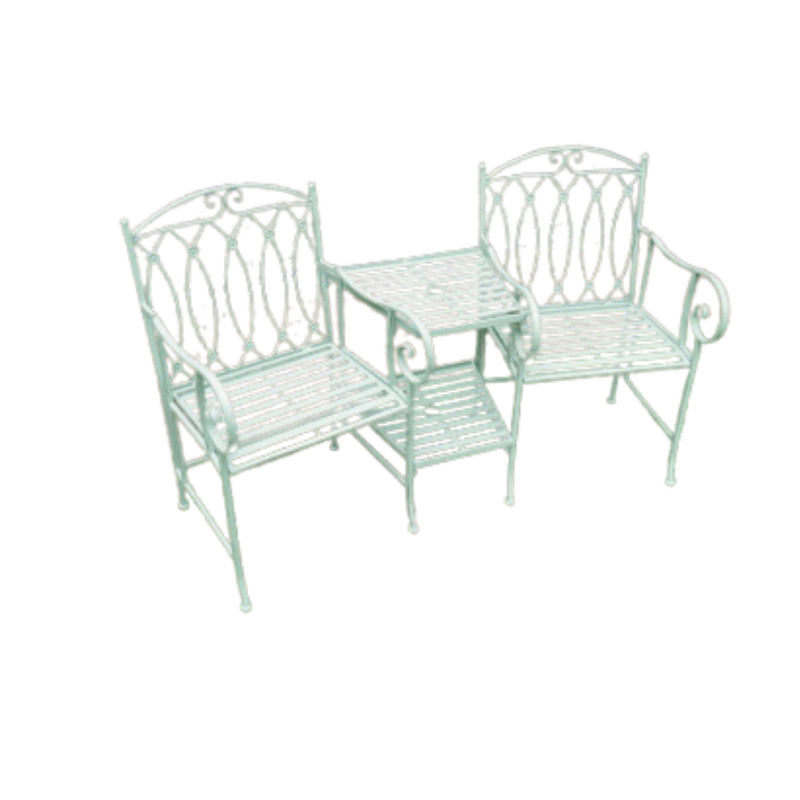 In pistachio green colouring, this Lovers bench is also suitable for long standing relationships too!