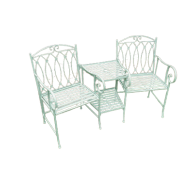 In pistachio green colouring, this Lovers bench is also suitable for long standing relationships too!
