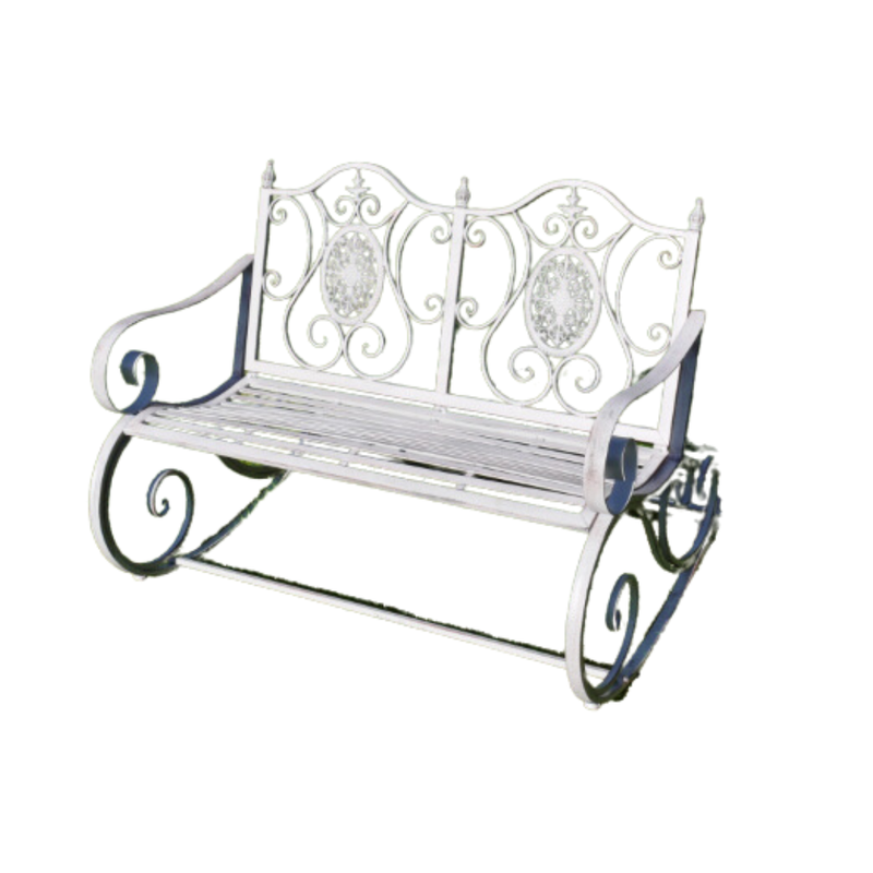 Ightham Rocking Garden Bench The Ightham is a fantastic metal garden bench for two people and it is a rocking bench!
Gently sway back and forth and float away!