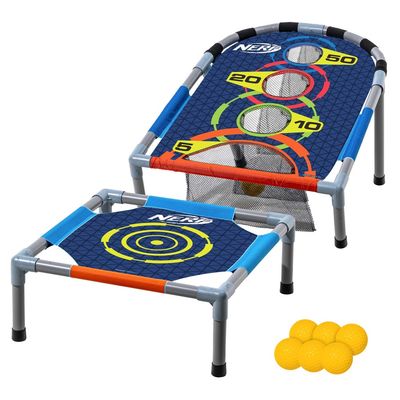 Nerf Bounce N Score Game
Two piece fitness game in blue orange finish with Yellow balls.
