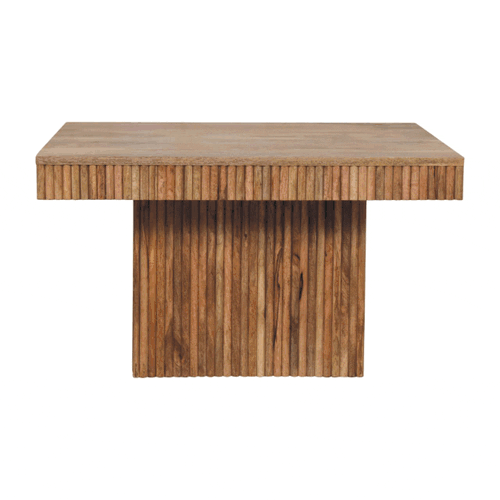 Roxanne media Unit
Natural oak effect finish. It is a sturdy piece featuring a thick ridged base.
Gif showing all elevation.