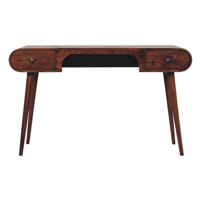 See the sleek lines of the Charterhouse Desk in a lovely rich chestnut finish