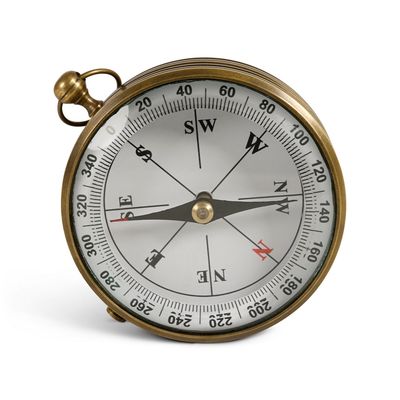 A beautiful gift for almost anybody. This brass compass will be of great assistance to any outdoor lover, and it looks really great too. Shown here standing on its edge.
Size; 7.7 cm diameter, Depth 2.3 cm