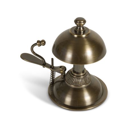 A beautifully made brass table bell for anybody who wants service- but can't get it! 
For every stylish  setting.