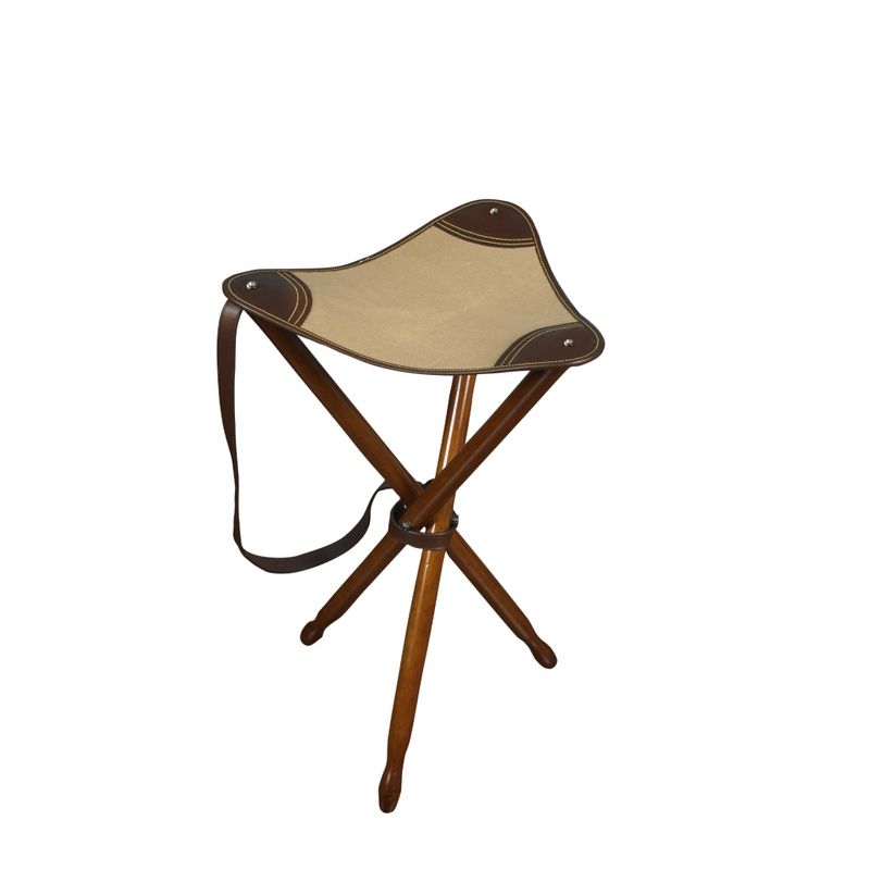 Tripod Stool
Honey and Brown Finish with leather straps