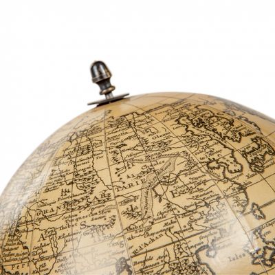 A closer look at the type of information on the Trianon globe.