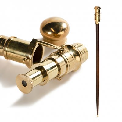 See how the telescope swivels out of the stick!