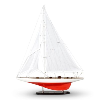 Look at the clean lines of this Ranger yacht, on the black stand, making it perfect for a shelf or mantlepiece.