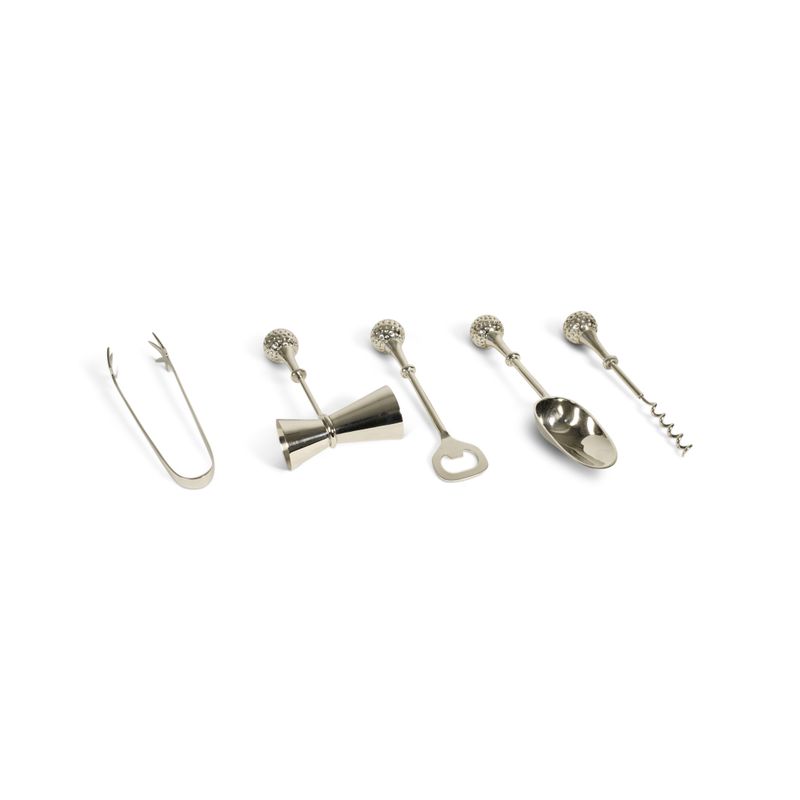 The individual implements have a golf ball top for easy handling.
