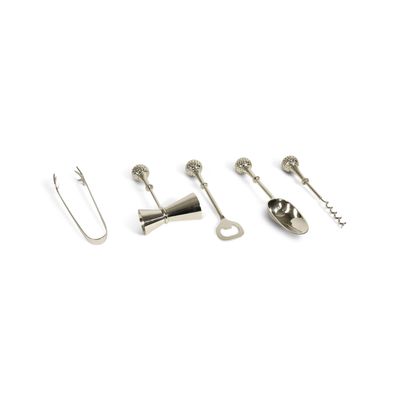 The individual implements have a golf ball top for easy handling.