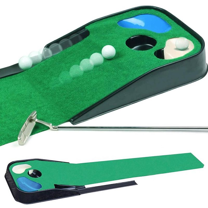Longridge Putt n Hazzard Putting Mat.
Green Mat Runner with Ramp and Hole