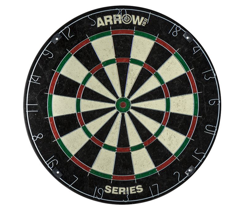 The perfect dartboard set for the whole family, a proper bristle dartboard and two sets of steel darts for immediate play. 
