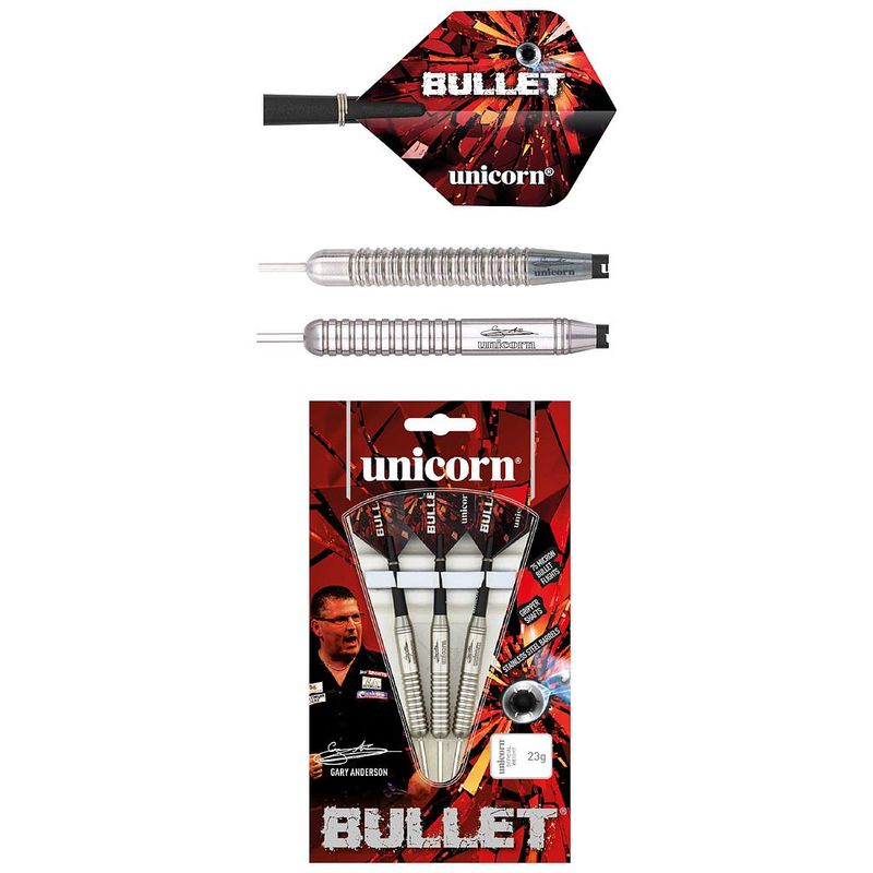 Unicorn Gary Anderson Bullet Stainless Steel Darts
Darts Red Black and Silver