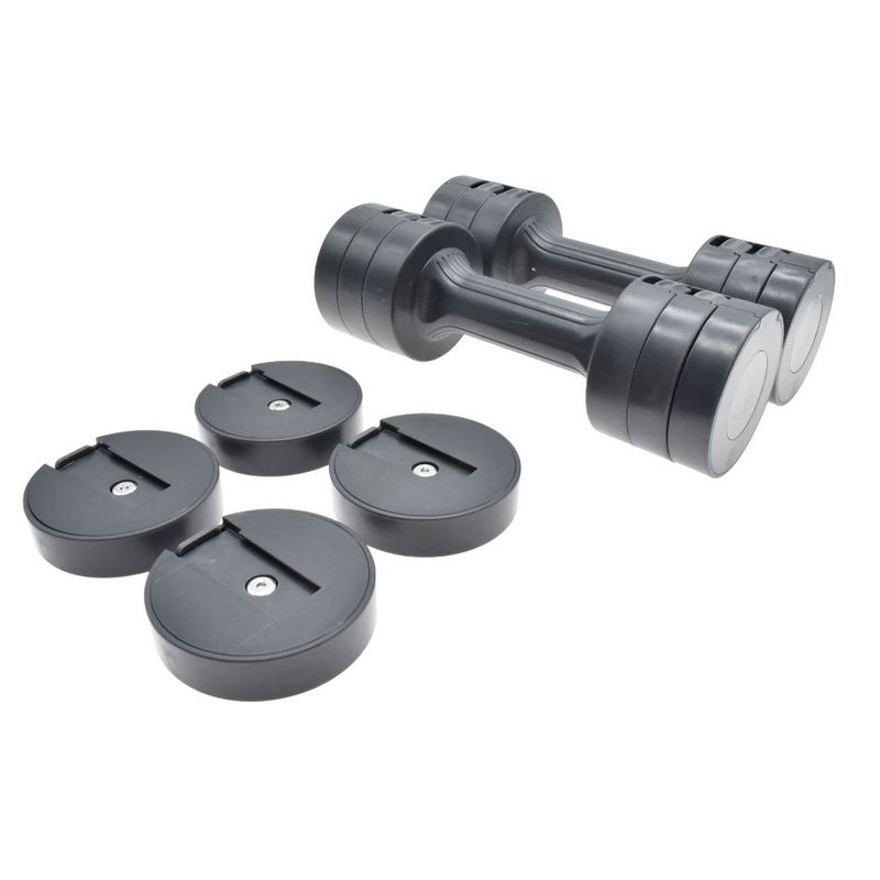 Get those muscles working with this great dumbell set. Each can be adjusted up to 2.5 kg  