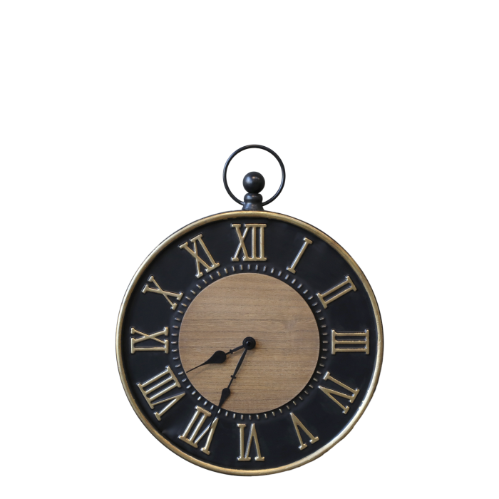 Such a beautiful wall clock in black colouring and in the style of a pocket watch.