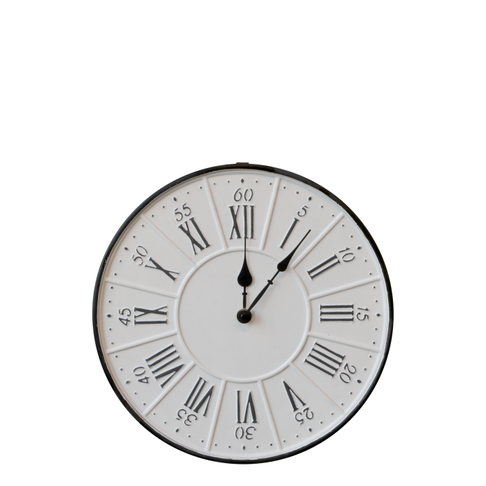 See the classic clean lines on our Portland Wall Clock which has a 35 cm diameter.