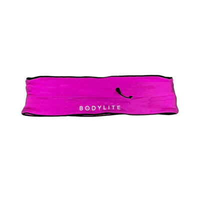 This is simply an exercise waist belt that just does the job, and is a great alternative to armbands or bulky pouches. Hugging your hips and no riding up or unsightly bulges! And yet there is room for your essentials too.
Shown here in pink.