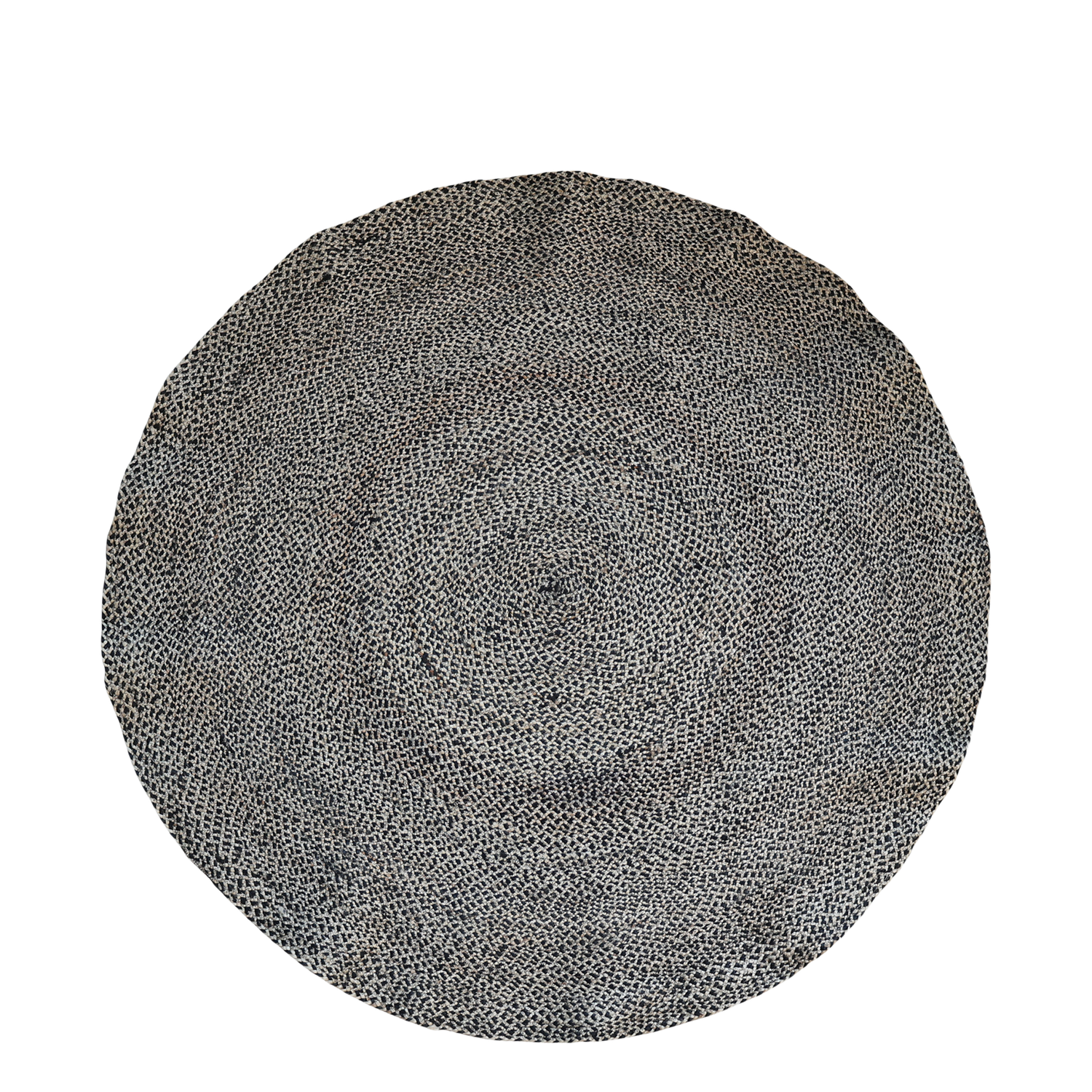 Dark/Natural Tone Circular Jute Rug