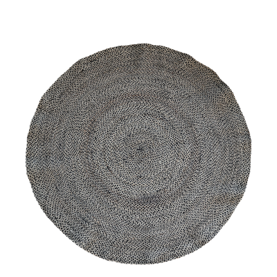 Dark/Natural Tone Circular Jute Rug