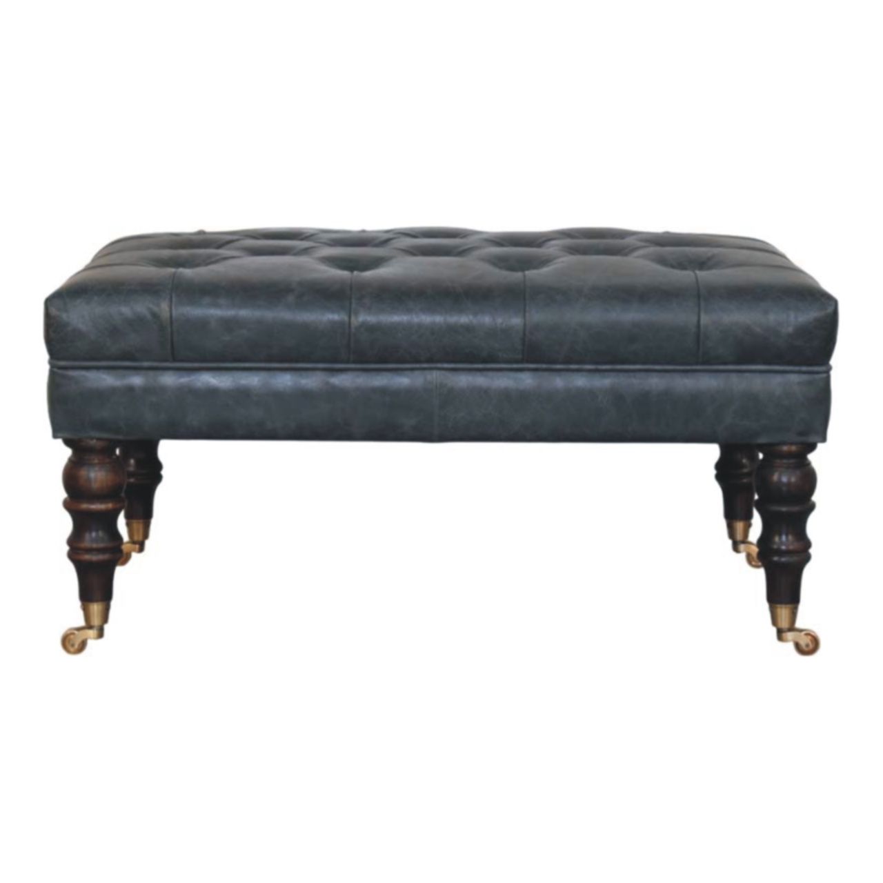 This magnificent wooden bench is made from strong mango wood and topped with a teal coloured padded seat which looks really special. 