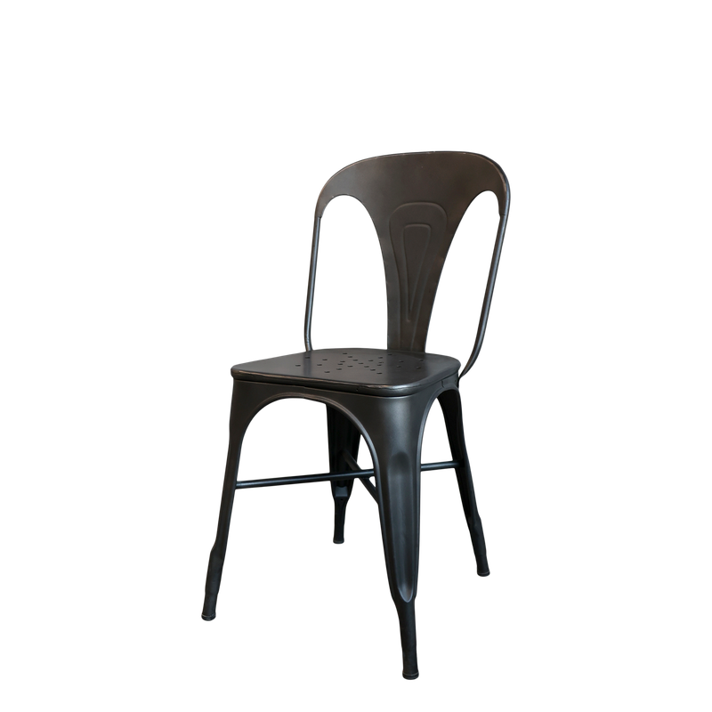 Cantina Dining Chair (set of two) Cantina Dining Chair
Black Finish
Metal with cross bar between legs. Back with central rest.