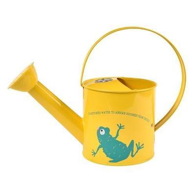 Burgon & Ball Yellow Get Me Gardening Watering Can for Children.
Bright Yellow with Green Frog Image