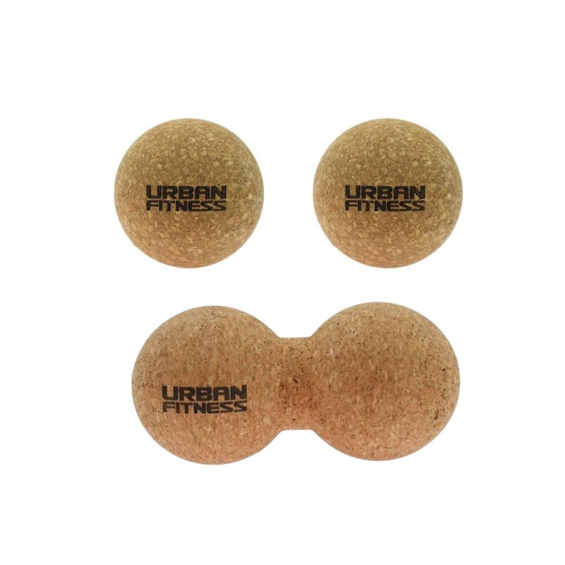 Urban Fitness Cork Peanut Pair of Massage Balls and Peanut Massage Ball