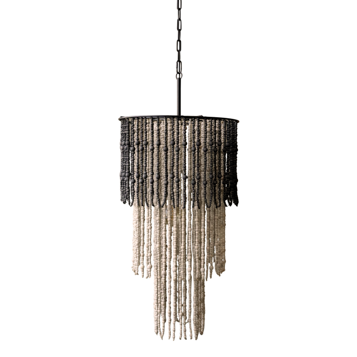 Bijou Wooden Bead Chandelier