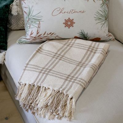 Chic Throw - Latte Check Throw