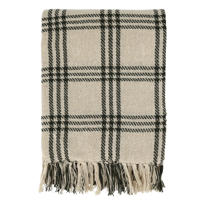 Chic Throw - Olive Check Throw